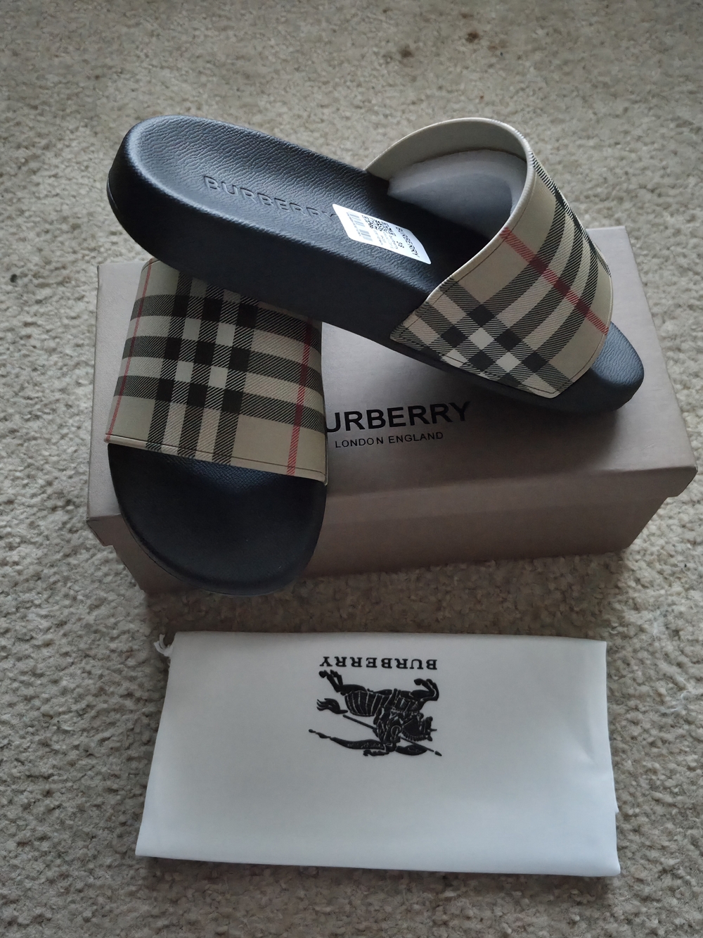 Burberry Mens/Womens Slides Size Europe 38, M6, W7.5